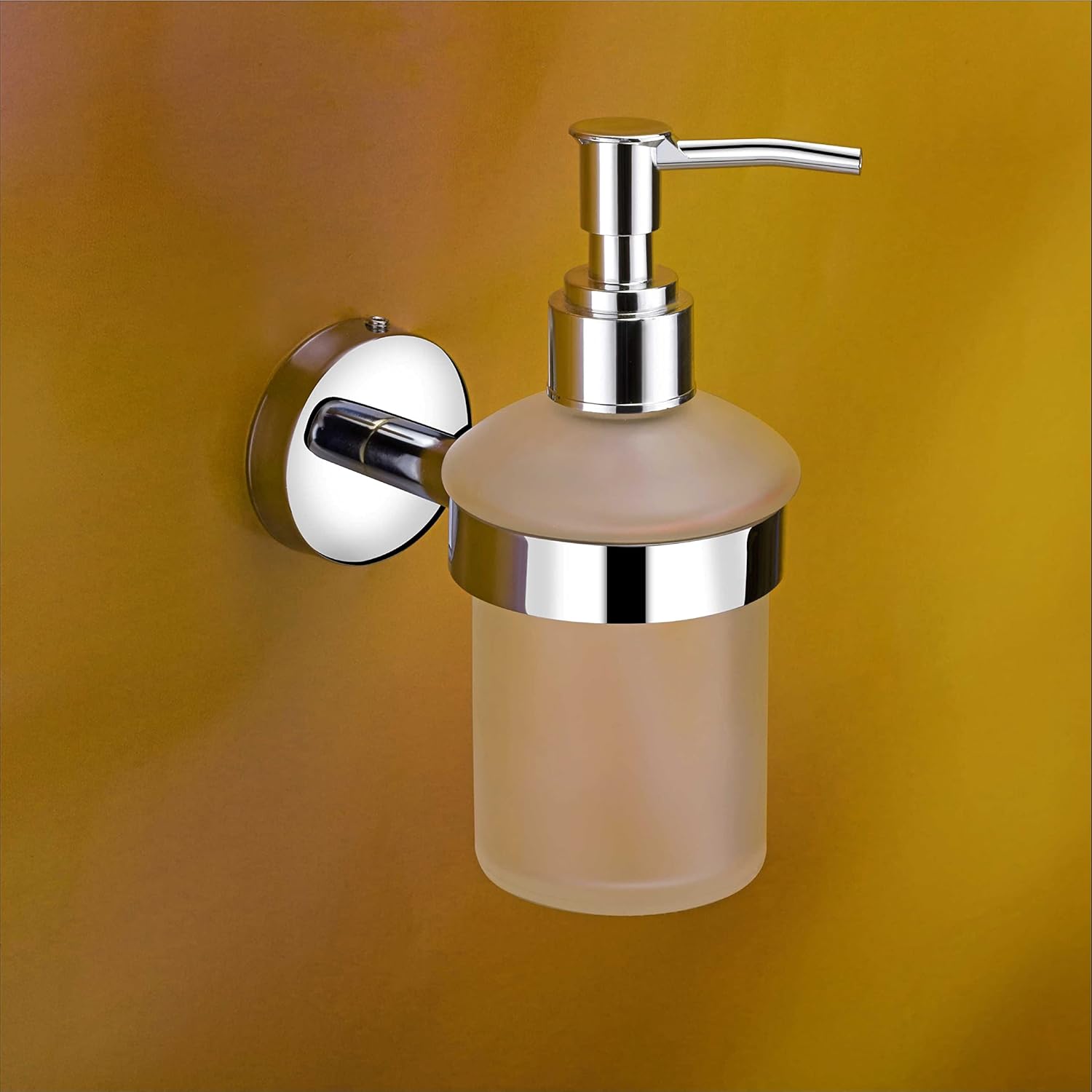 Easyhome Furnish 304 Stainless Steel and Glass Soap Dispenser bottle