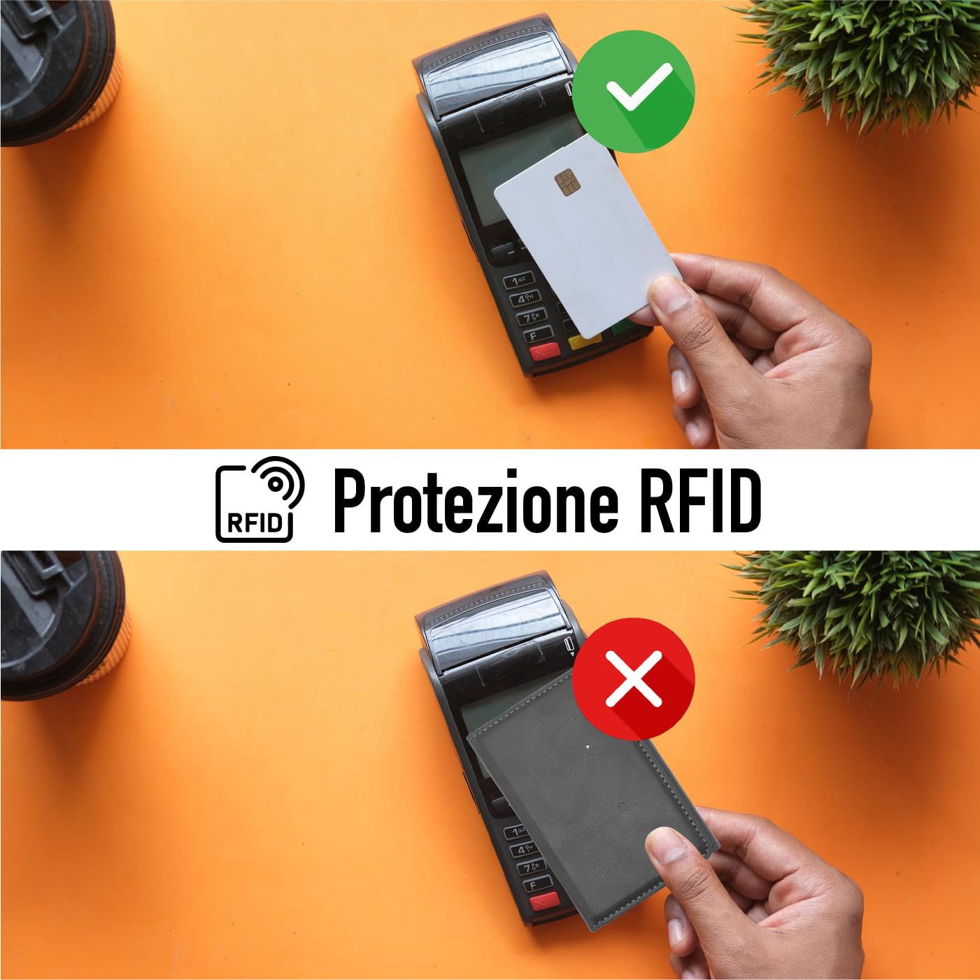 ETRES Portafoglio Magsafe Finder con Tracciamento GPS - Fino a 7 Carte + Tasca Banconote - Ricarica Wireless, Protezione RFID, Ultra Slim e Anello Magnetico Incluso - Solo per iPhone (GRIGIO)