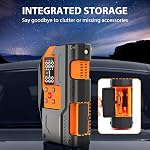 Jump Starter with Air Compressor 2000A, 10000mAh&150PSI Car Battery Jumper Starter Portable, 12V Battery Pack Jump Box (9L Gas/7L Diesel Engine) with Boost, Light and Jumper Cables(Orange)