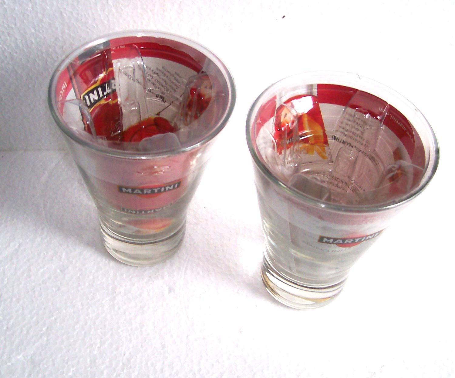 Lot de 6 verres publicitaires à Martini