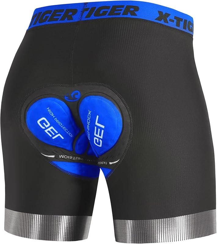 Cycling Underwear Mens Bike Shorts 5D Padded Mountain Biking Riding Shorts with Anti-Slip Leg,Bicycle Liner Shorts