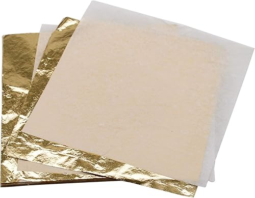 Miniatura 4 de ZOENHOU 600 hojas doradas de 5.5 x 5.5 pulgadas para artes de resina, hojas de papel de hoja dorada para hacer joyas, arte de uñas, pintura dorada,