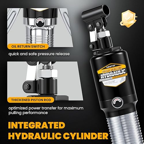 Miniatura 3 de NEWTRY Extractor de engranajes hidráulicos de 20 toneladas, separador de tracción de 2 o 3 tiradores de mandíbula ajustables vertical y