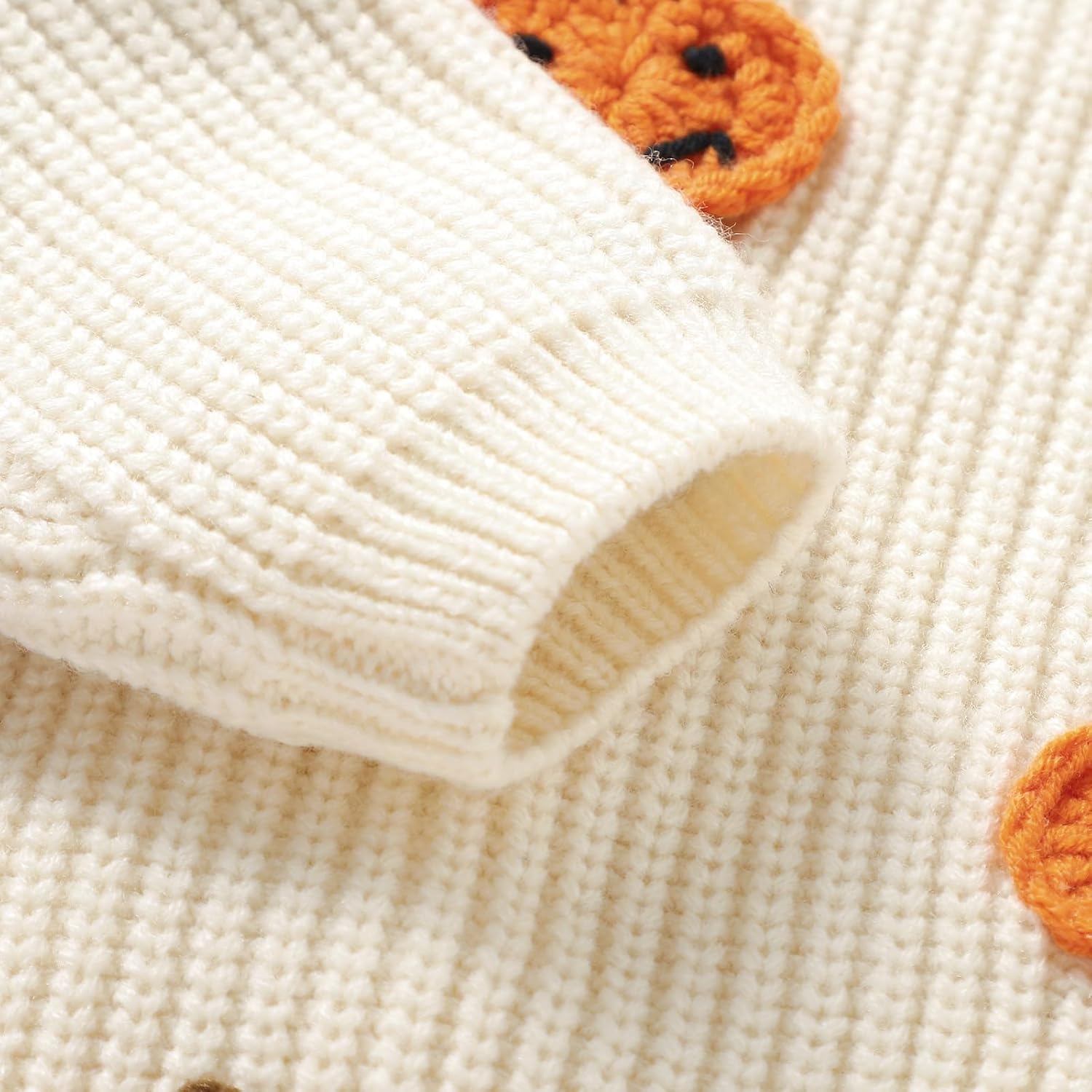 Newborn Baby Girls Sweater Fall Winter Halloween Crochet Long Sleeve Knitted Pullover Sweater Top