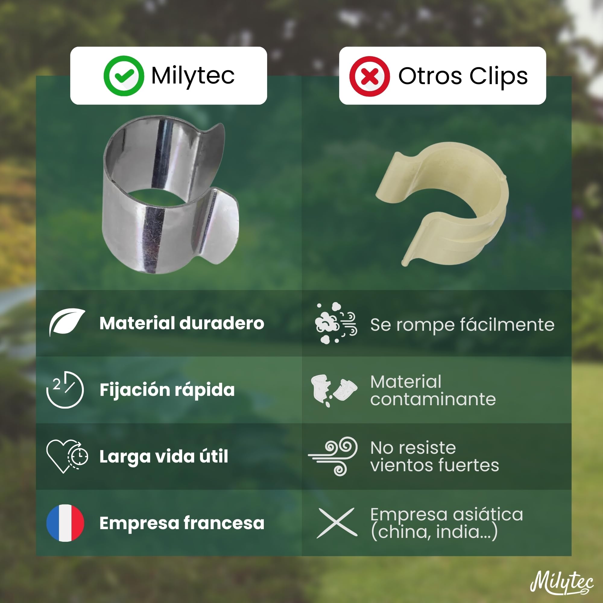 Clips para Invernaderos 25 mm x40 - Pinzas Metálicas Resistentes para Sujetar Toldos, Lonas y Plásticos - Accesorios de Invernadero para Protección de Cultivos y Jardinería