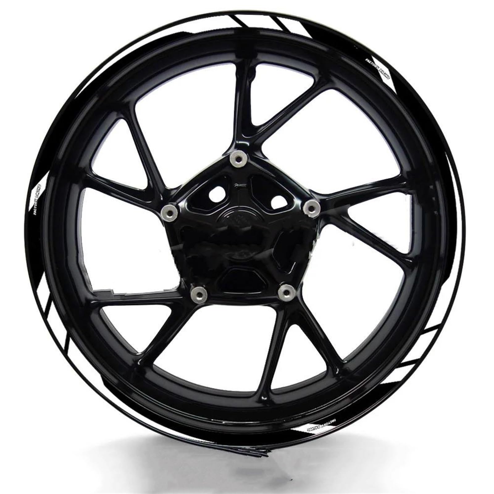Stickers Motorcycle Wheel Stickers Reflective Decorative Rim for Tuono V4 1100 RSV4 RS150 250 660(Style 1)