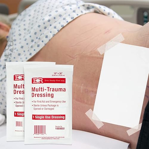 Miniatura 3 de Ever Ready First Aid Apósito multitrauma 10"x30" 2 unidades