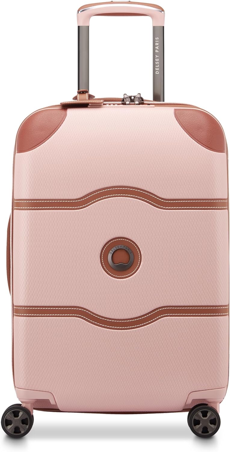DELSEY PARIS Chatelet Air 2.0 Hardside Luggage with Spinner Wheels, Blush Pink, Carry on Plus 20 Inch