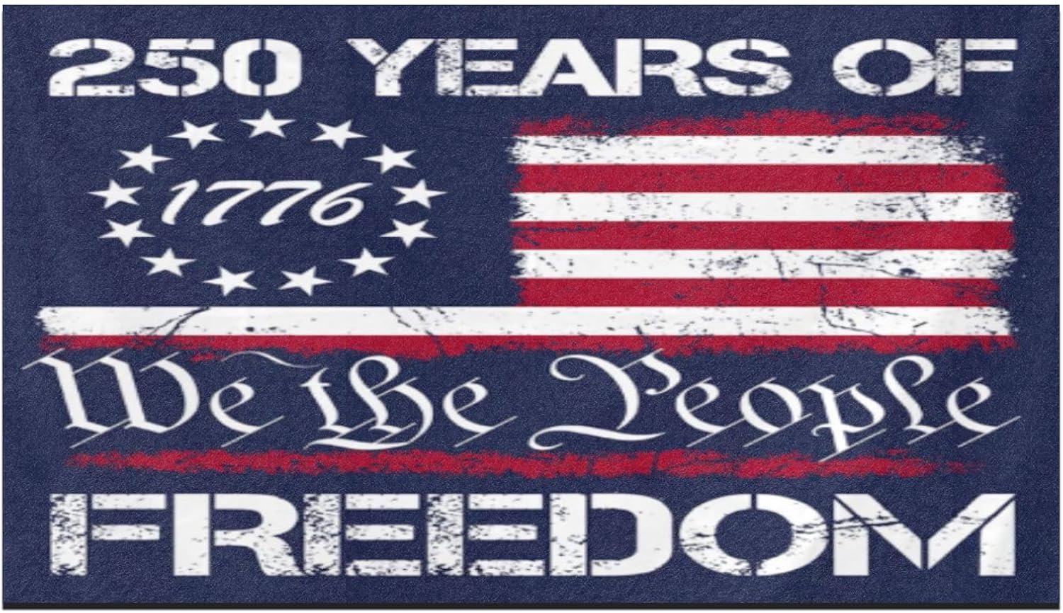 250th Anniversary Marine Corps Tattered Flag Doormat, Patriotic Welcome Mat for Indoor, Outdoor, Entryway, Front Door, Patio, Garage, Man Cave, Non-Slip Floor Rug 24×36 INCH