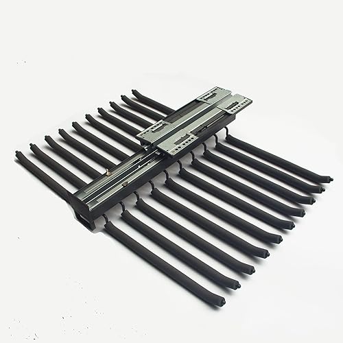 Miniatura 6 de HANKEY Perchero extraíble para colgar en el armario, barra de acero extraíble para pantalones y pantalones, con cierre suave, organizadores de ropa