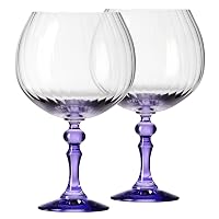 KROSNO Bicchieri da Gin 660 ml con stelo lavanda, set da 2 – per Gin Tonic