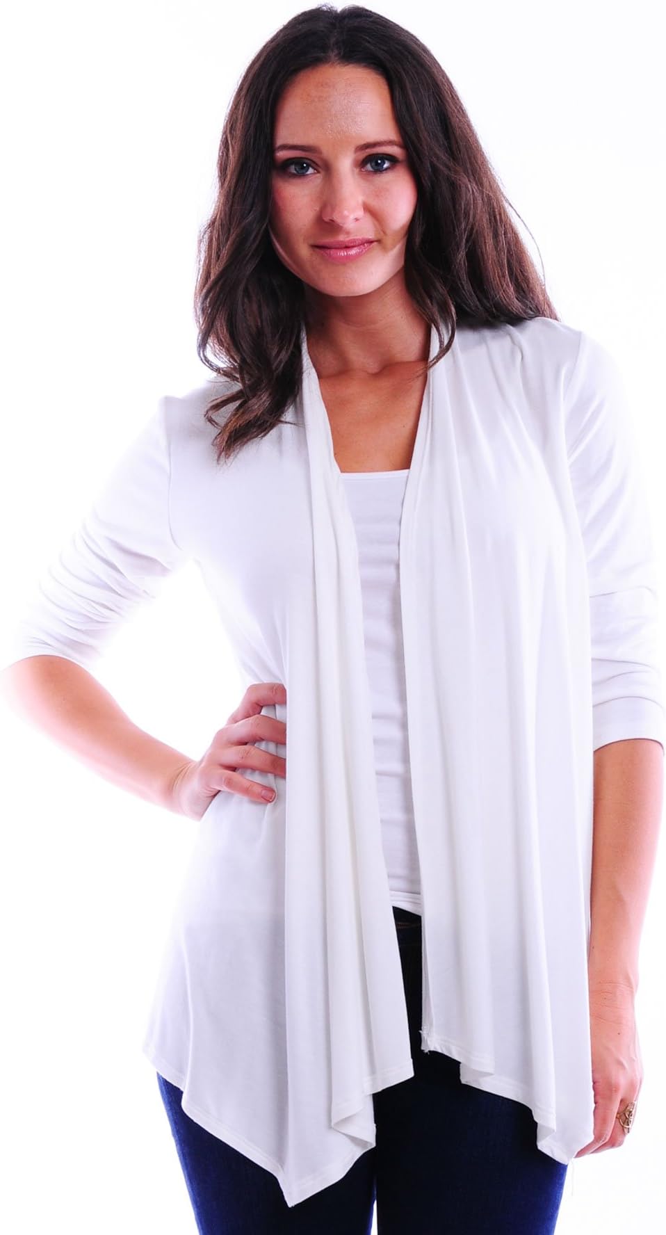 SR Women's Basic Various Style Sleeve Open Cardigan (Size: Small-5X)