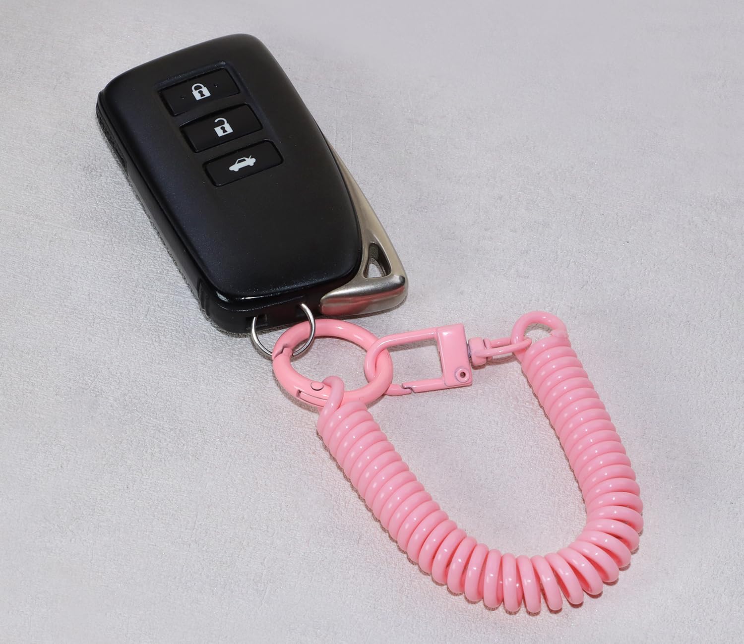 Mini Skater Retractable Coil Spring Keychain Stretchy Spirals Keyring for Work Keys ID Badge, Pack of 10 (Multicolored)