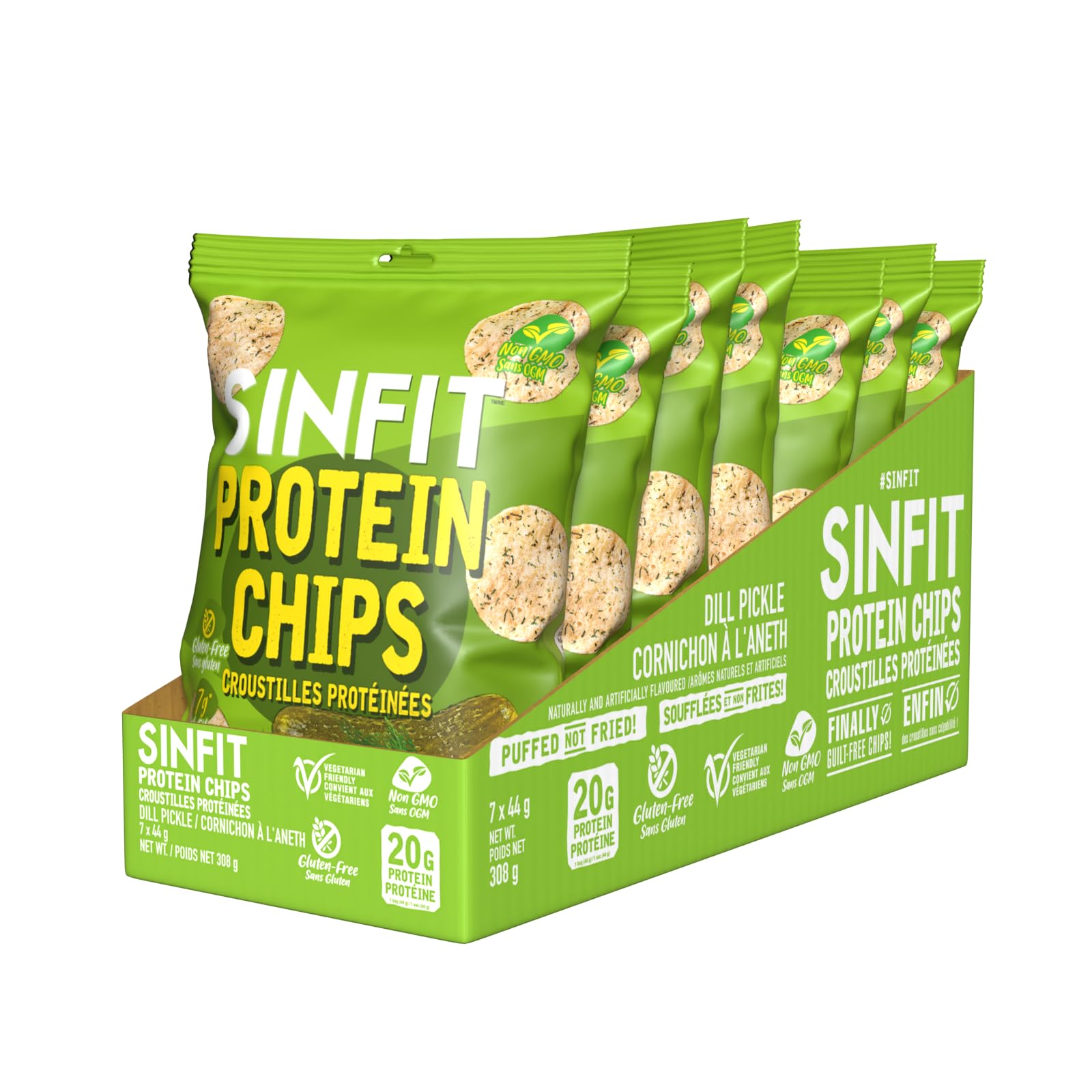 Amazon.com: SinFit Protein Chips, 20g Protein/Bag, 50g-Bag, High