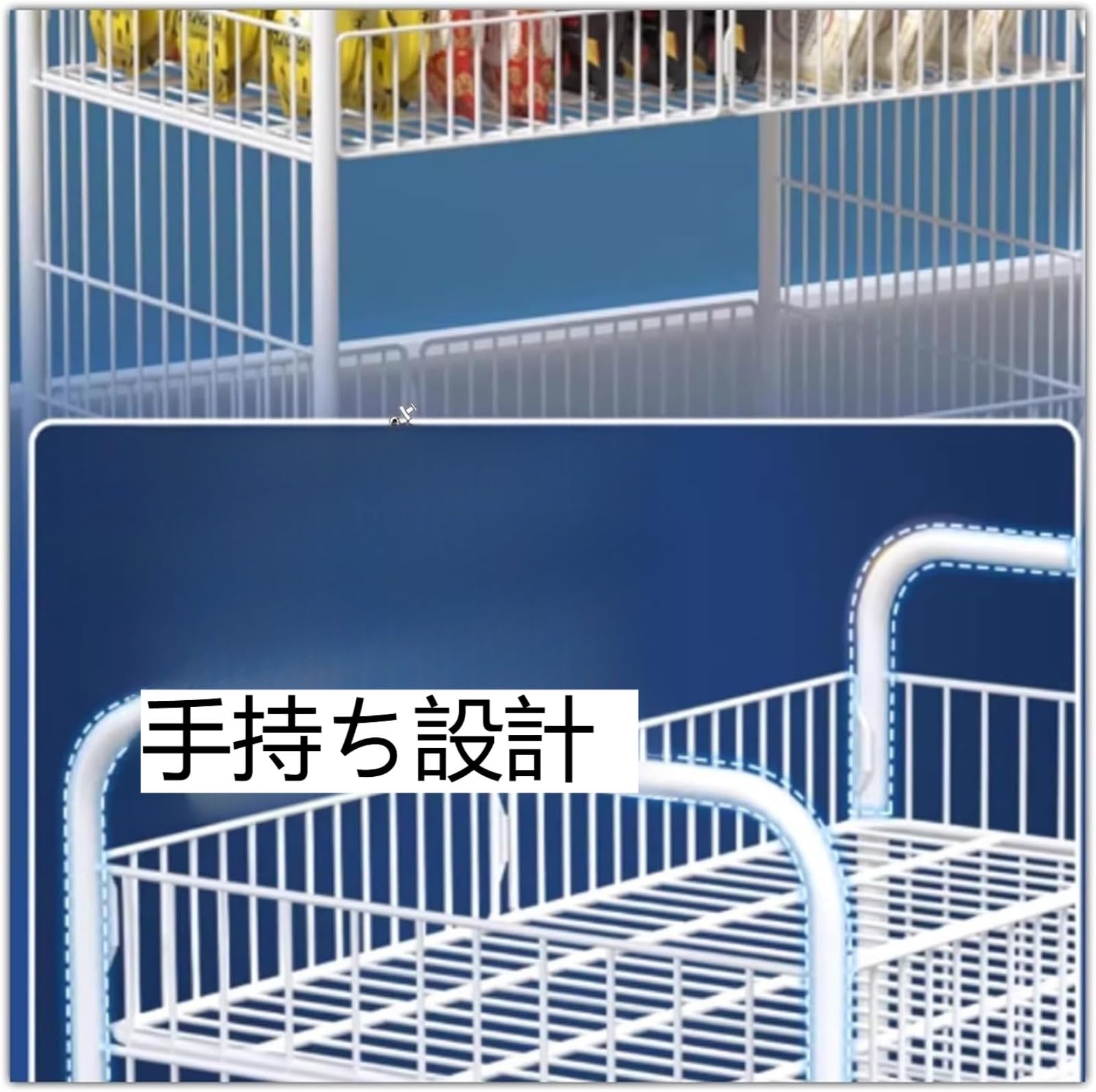 Amazon.co.jp: Zdaqian 台車 キャリーカート 網籠車 折り畳み式カゴ 