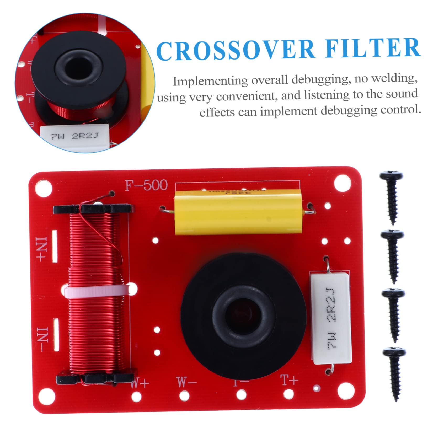Uonlytech 2pièces Filtre De Crossover Audio pour Haut-parleurs Diviseur De Fréquence Treble Bass pour Système Audio Automobile Accessoire pour Amélioration Qualité Sonore