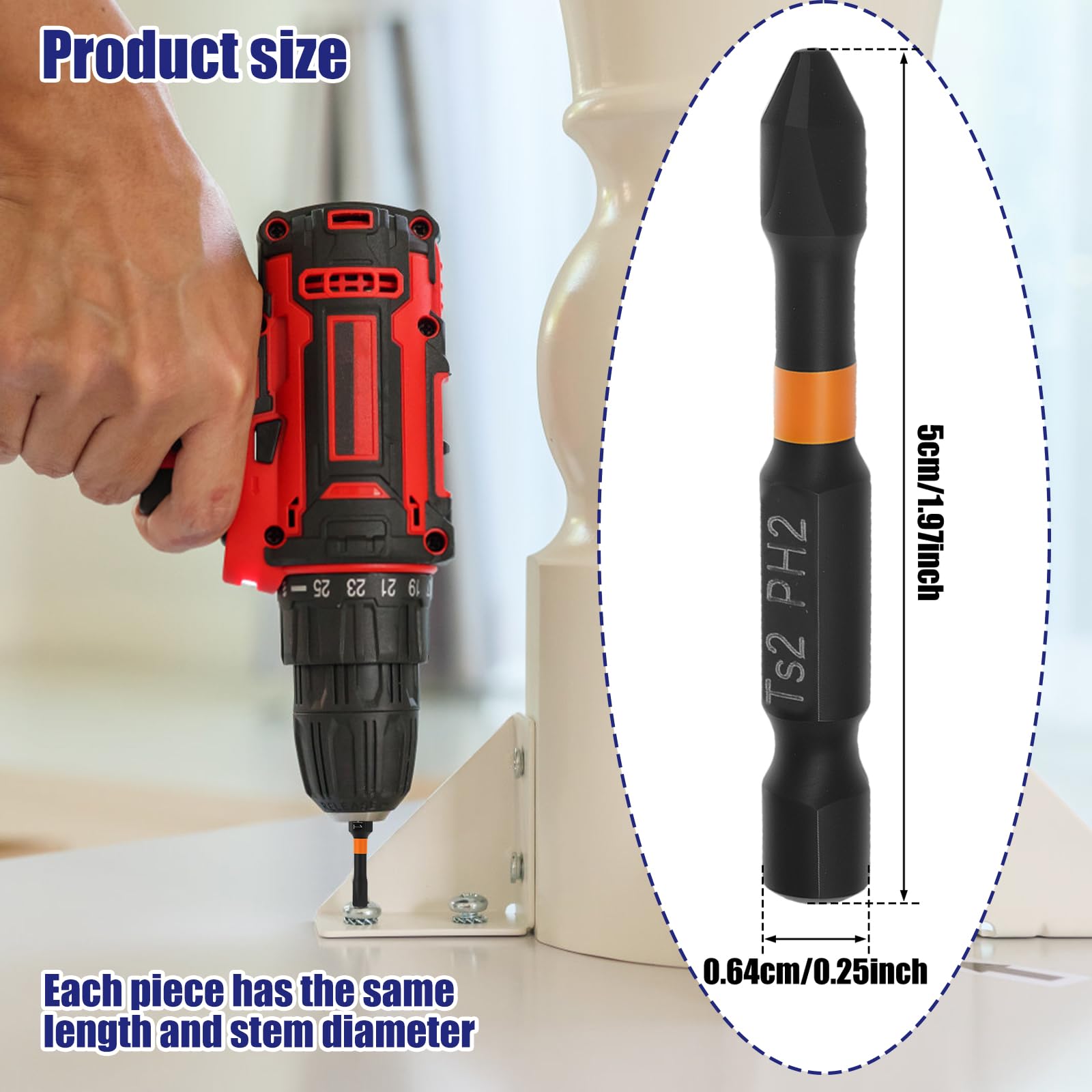 30Pcs CNC Machining Alloy Steel Magnetic Drill Bit Quick Release Hex Shank Screw Driver Bit for Home Repairs Automobiles Woodworking