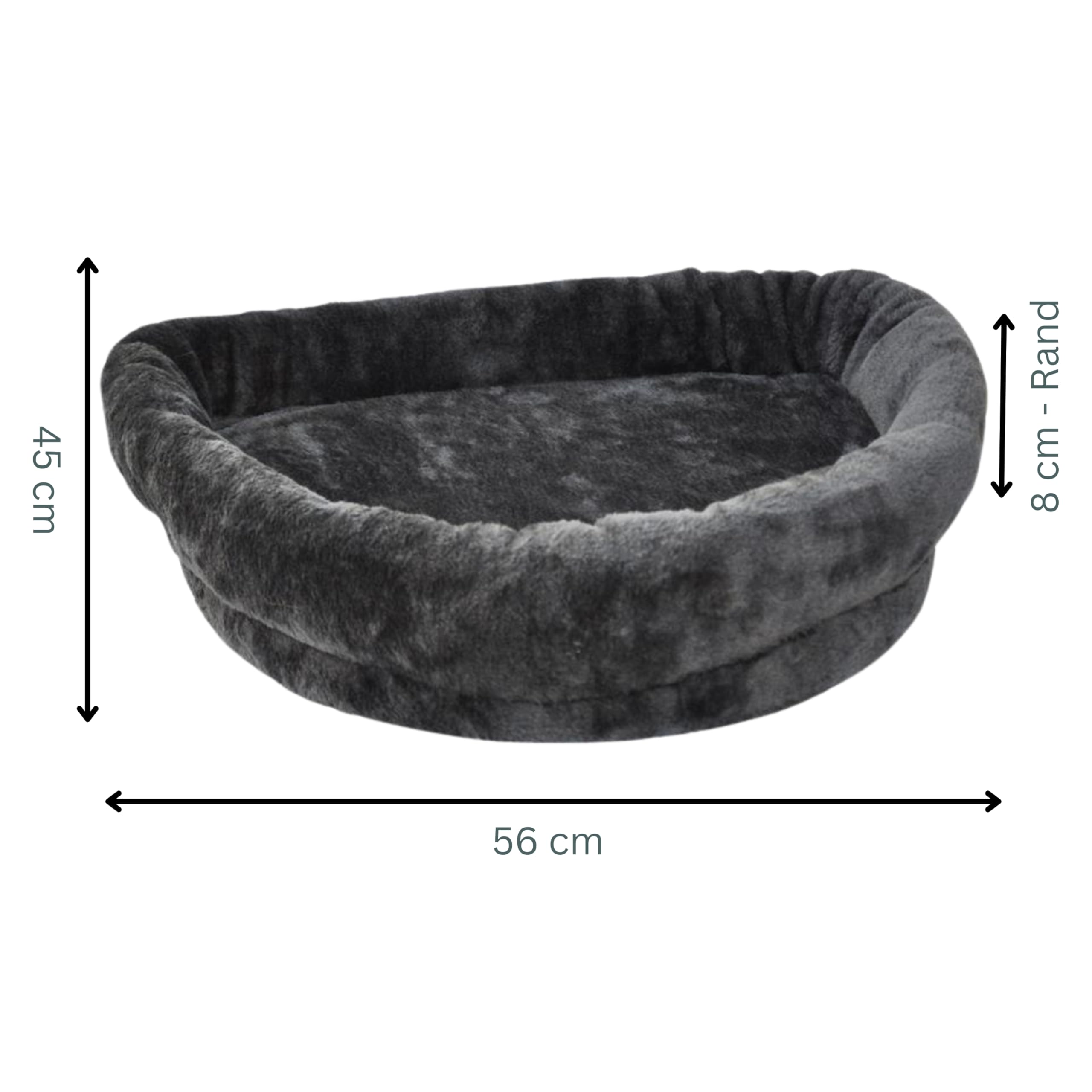 nanook Fenster Liegeplatz Liegemulde Fensterliege für große Katzen - Liegekissen - gepolstert - XXL 60 x 45 x 13 cm - grau