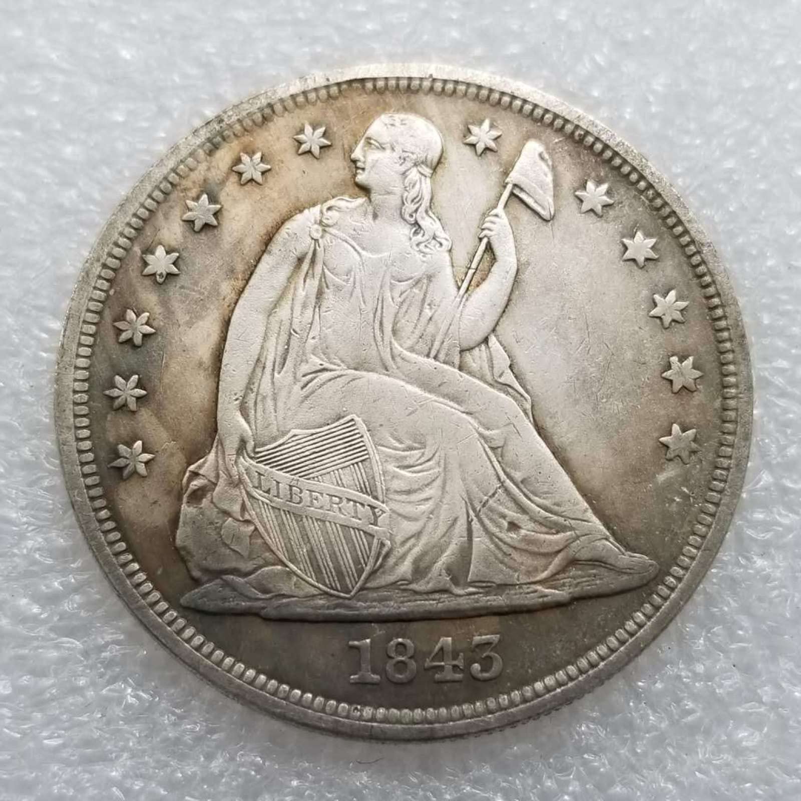 Amazon.com: US Nabiki 1840-1872 黃銅和鍍銀仿古銀幣挑戰硬幣摩根流浪