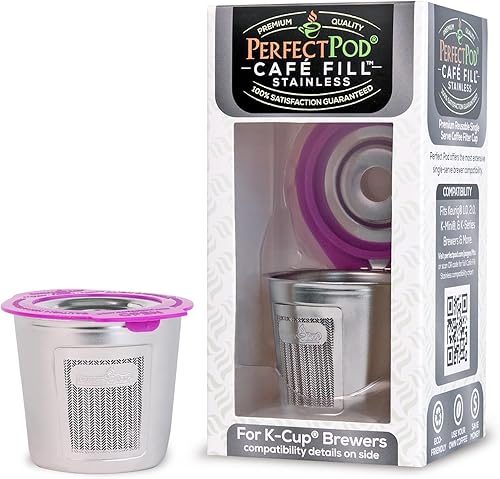 Perfect Pod - Filtro de metal reutilizable de acero inoxidable para cápsulas de café, compatible con Keurig 1.0 2.0 K-Mini K-Slim (1-Stream) K-Duo y