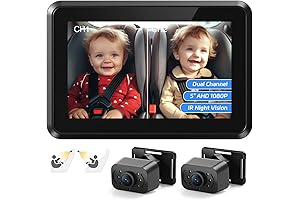 Itomoro Dual Channel Baby Car Mirror with IR Night Vision