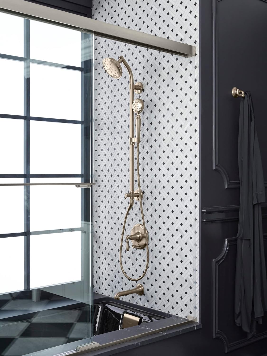 KOHLER K- 7169-AF-BL Tea-For-Two 1-1/2 in. Adjustable Pop-Up Drain, MATTE BLACK