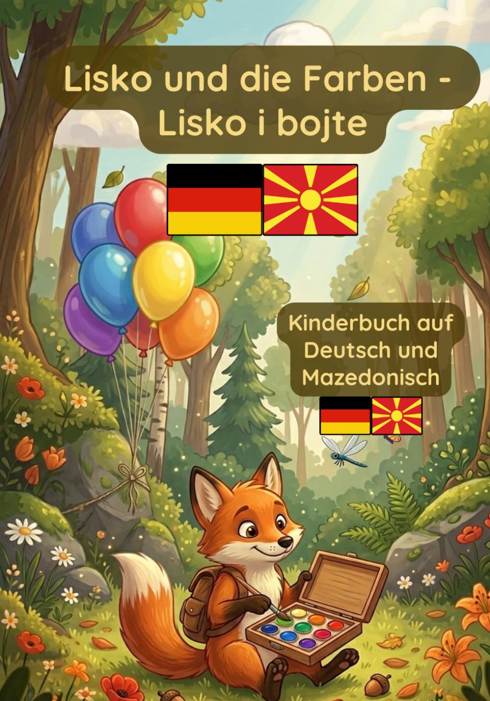 Lisko und die Farben: Deutsch-Mazedonisches Kinderbuch zum lernen der Farben