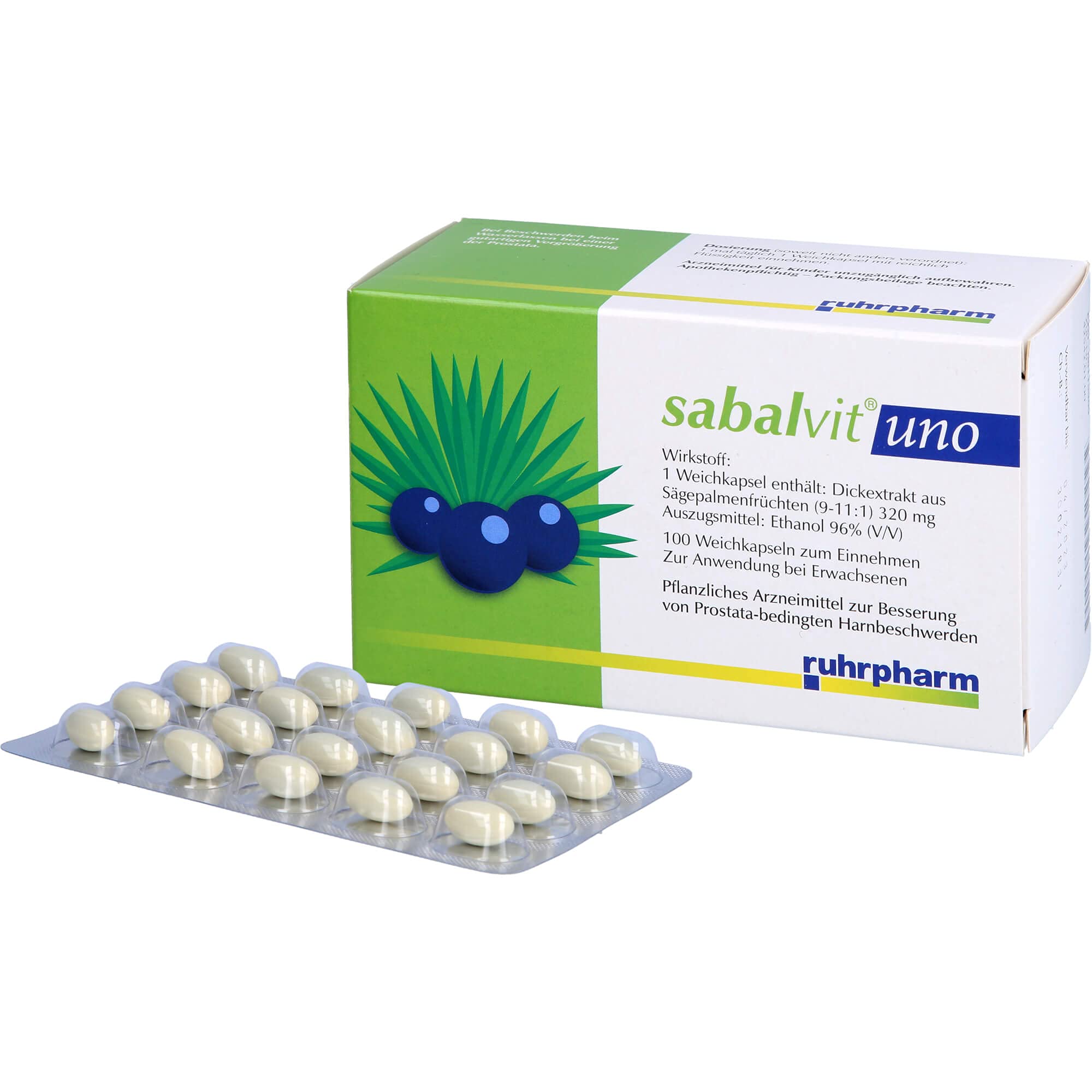 Sabalvit Uno, 100 Kps. [Sägepalmenfrucht-Dickextrakt 320 mg]