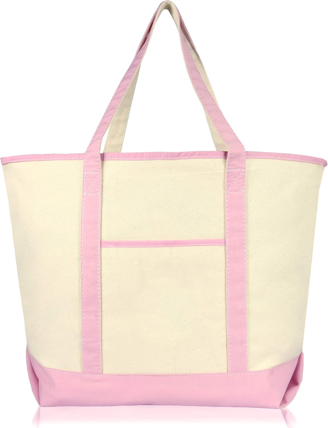 22" Open Top Heavy Duty Deluxe Tote Bag with Outer Pocket - Image 3