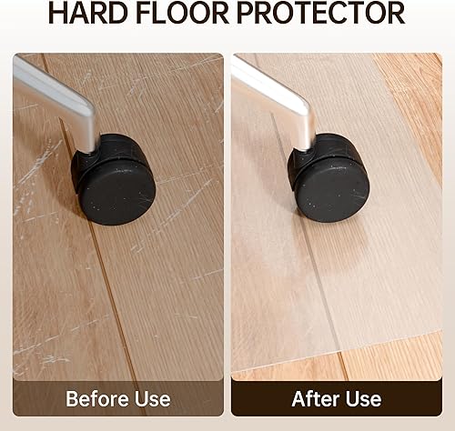 Miniatura 2 de Amyracel Tapete para silla de oficina para suelo de madera dura, tapete de escritorio para suelos de madera dura, tapete transparente para silla de