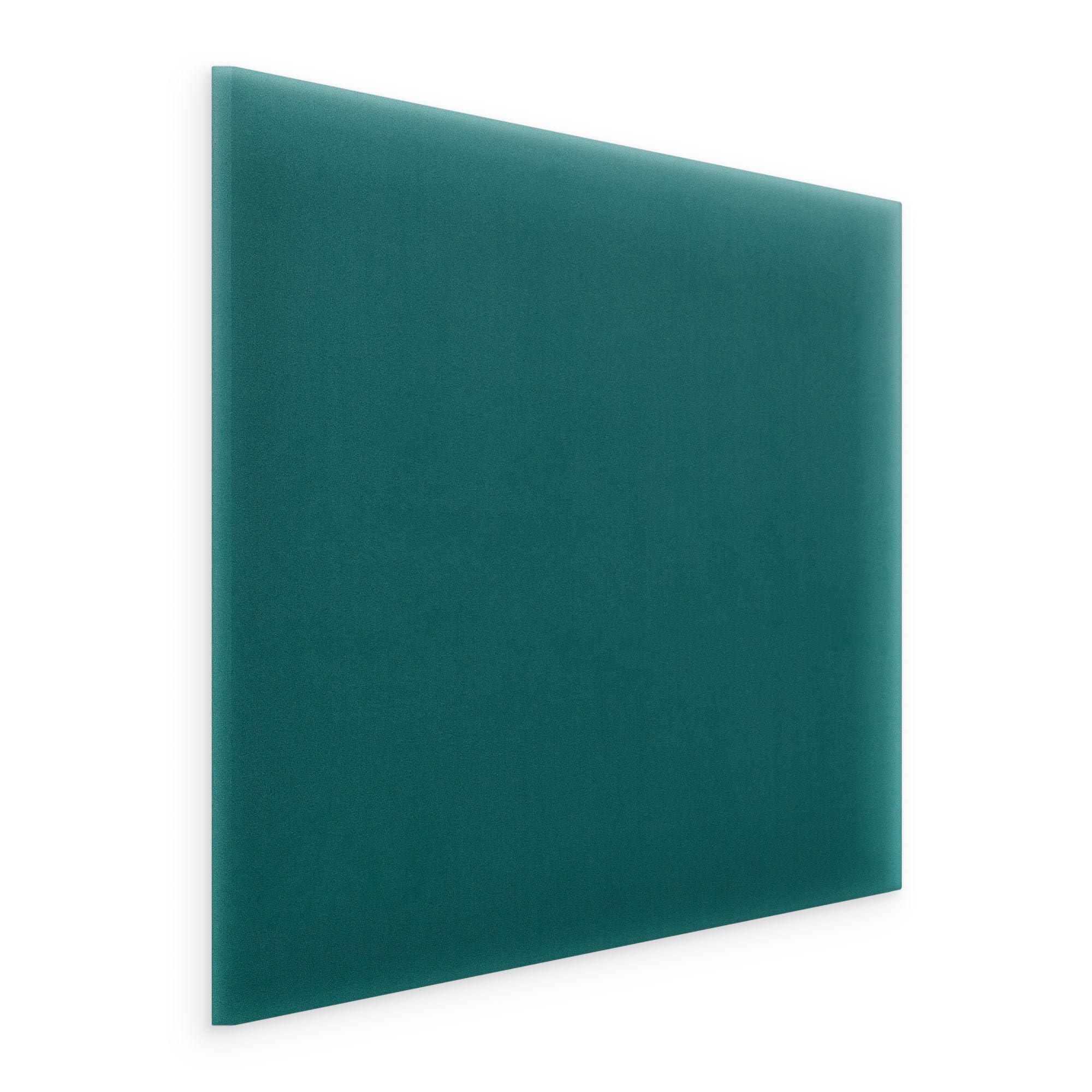 murando - Wall cushion as a headboard for a bed Square Velvet Premium 40x40 cm - Padded wall panel wall decoration for bedroom living room children's room - turquoise