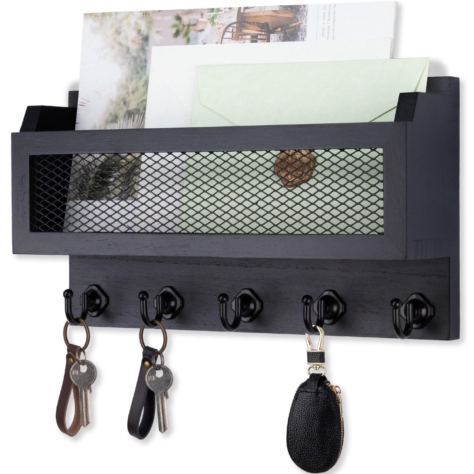 Amazon.com: Nekon Mail and Key Holder for Wall Decorative, 11 Inch