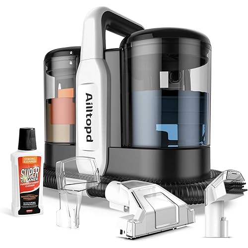 Portable Carpet & Upholstery Spot Cleaner, 15Kpa Deep Stain Cleaning for Carpet, Car Seats, Pets， Powerful Suction & Spot Remover