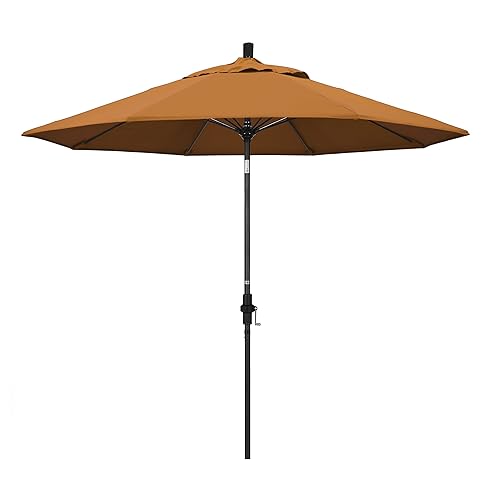 California Umbrella 9' Round Crank Lift, Collar Tilt, Aluminum Pole,