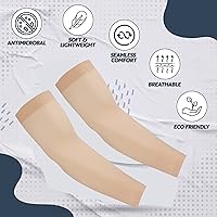 Vista 2 de KUHNMARVIN 2 Pares de Mangas de Brazo de Compresión con Protección UV Refrescantes Mangas de Sol Cobertura de Tatuajes Mangas de Brazo
