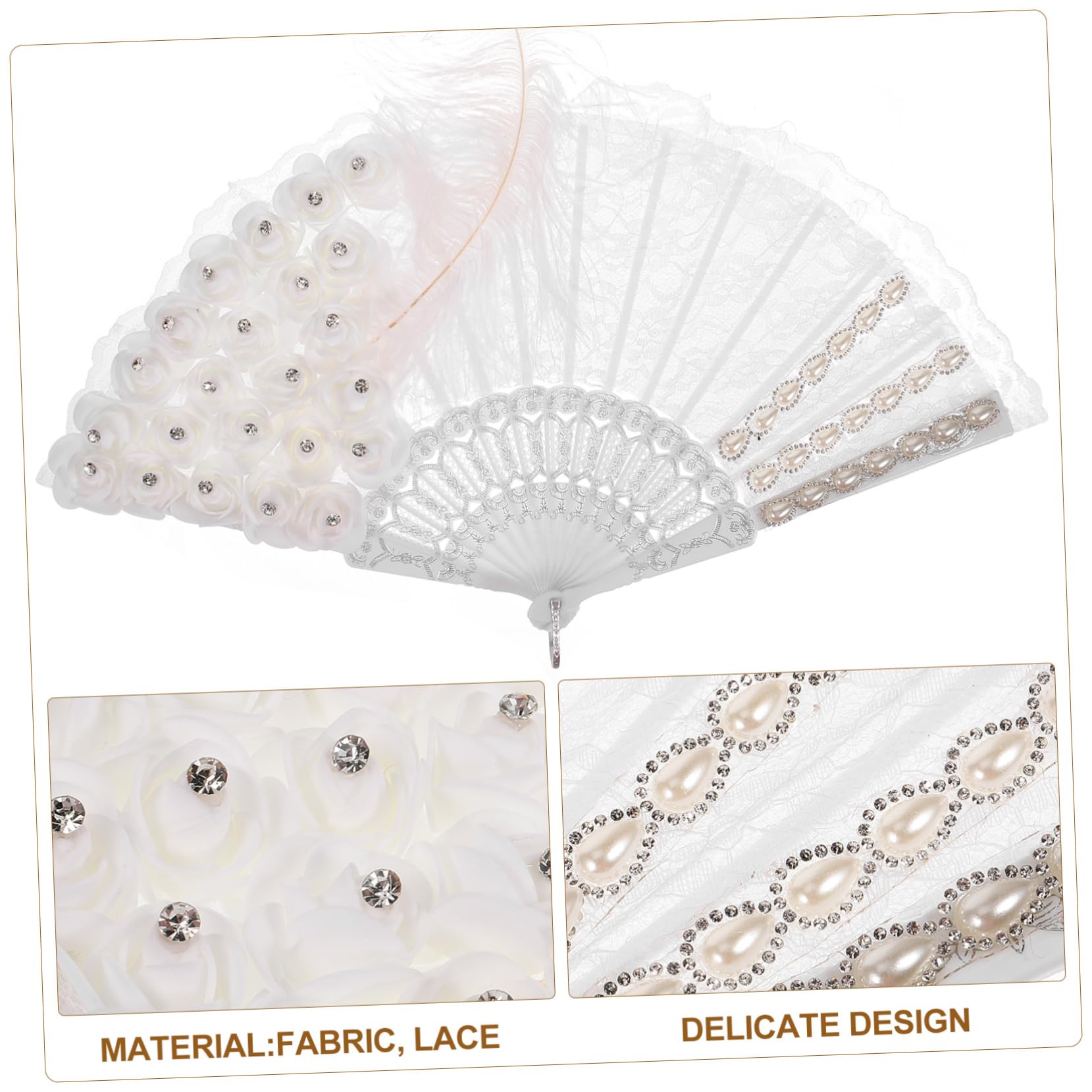 3stücke Braut-Fan Hochzeits-Fan Für Mit -Design Für Hochzeiten Geburtstagsfeiern Und Besondere Anlässe Tragbar Und Praktisch Als
