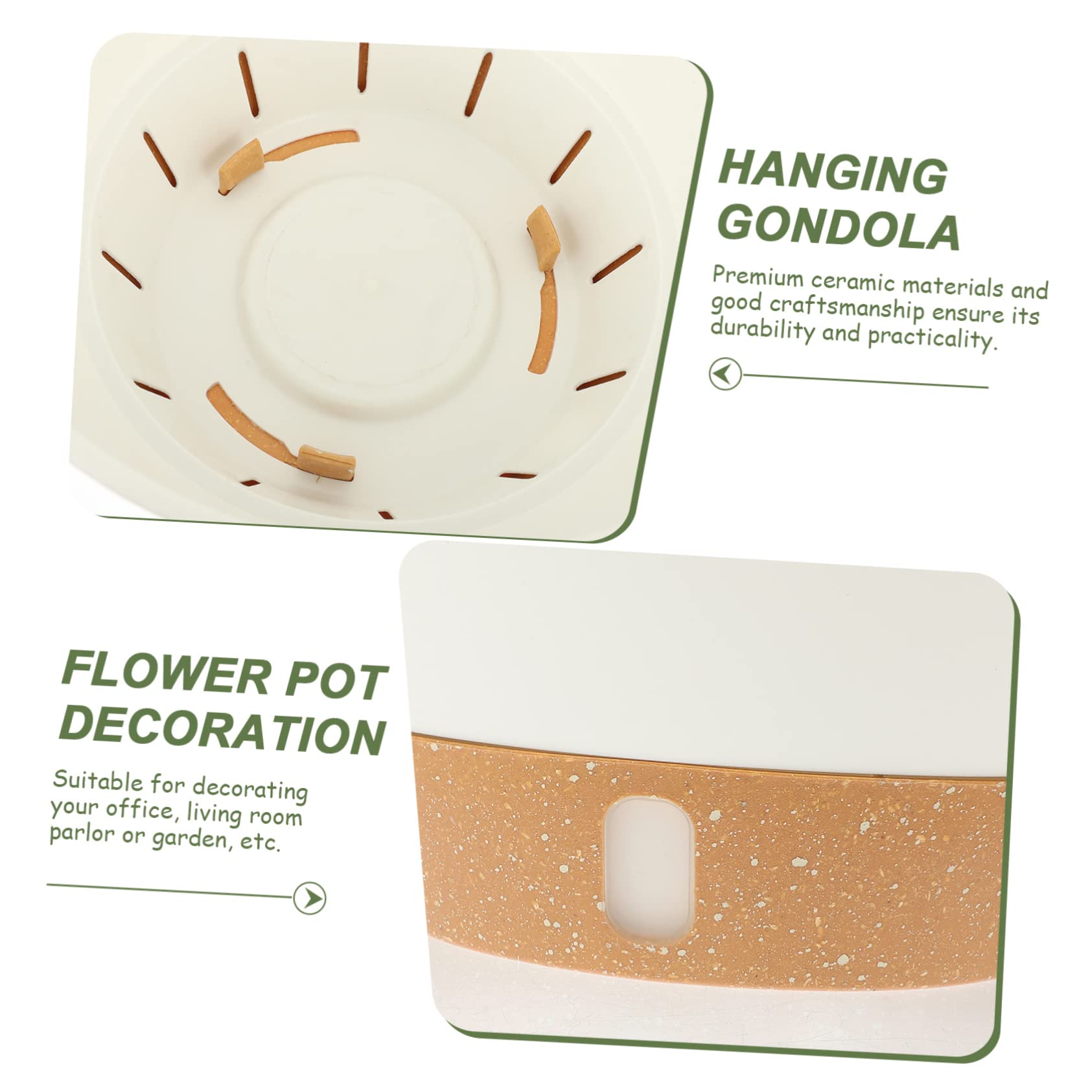 balacoo Hanging Chains Flower Pot Plastic Spathiphyllum Pot Plant Holder Space-Saving Decorative Garden Accessory