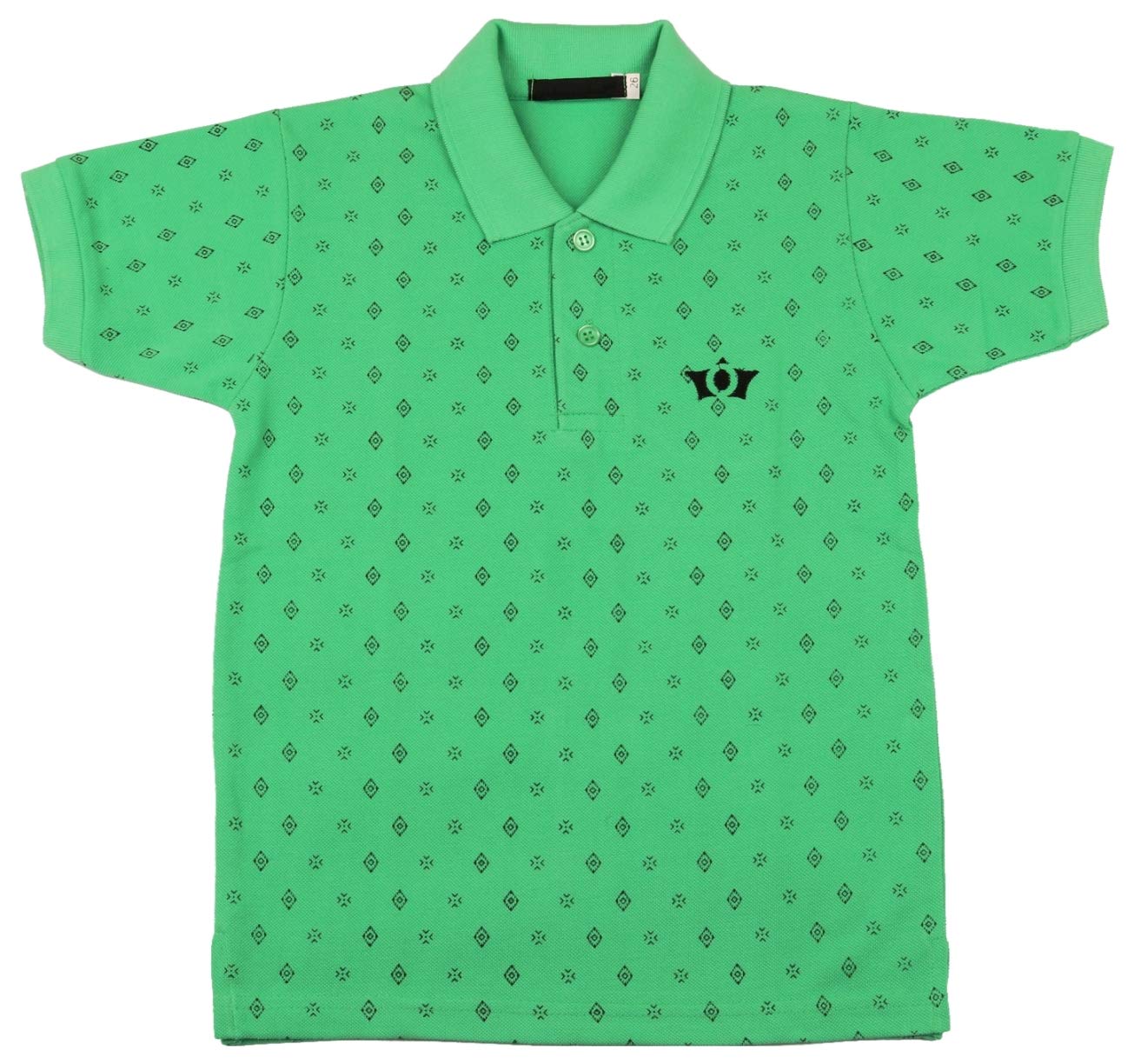NeuVin Boys' Cotton Polo T-Shirts | Solid & Printed Designs | Regular Fit for Kids | Half Sleeve Tees for Casual Wear on Jeans, Lower, shorts (Pack of 2) Sky Blue, Green - Image 5 thumbnail