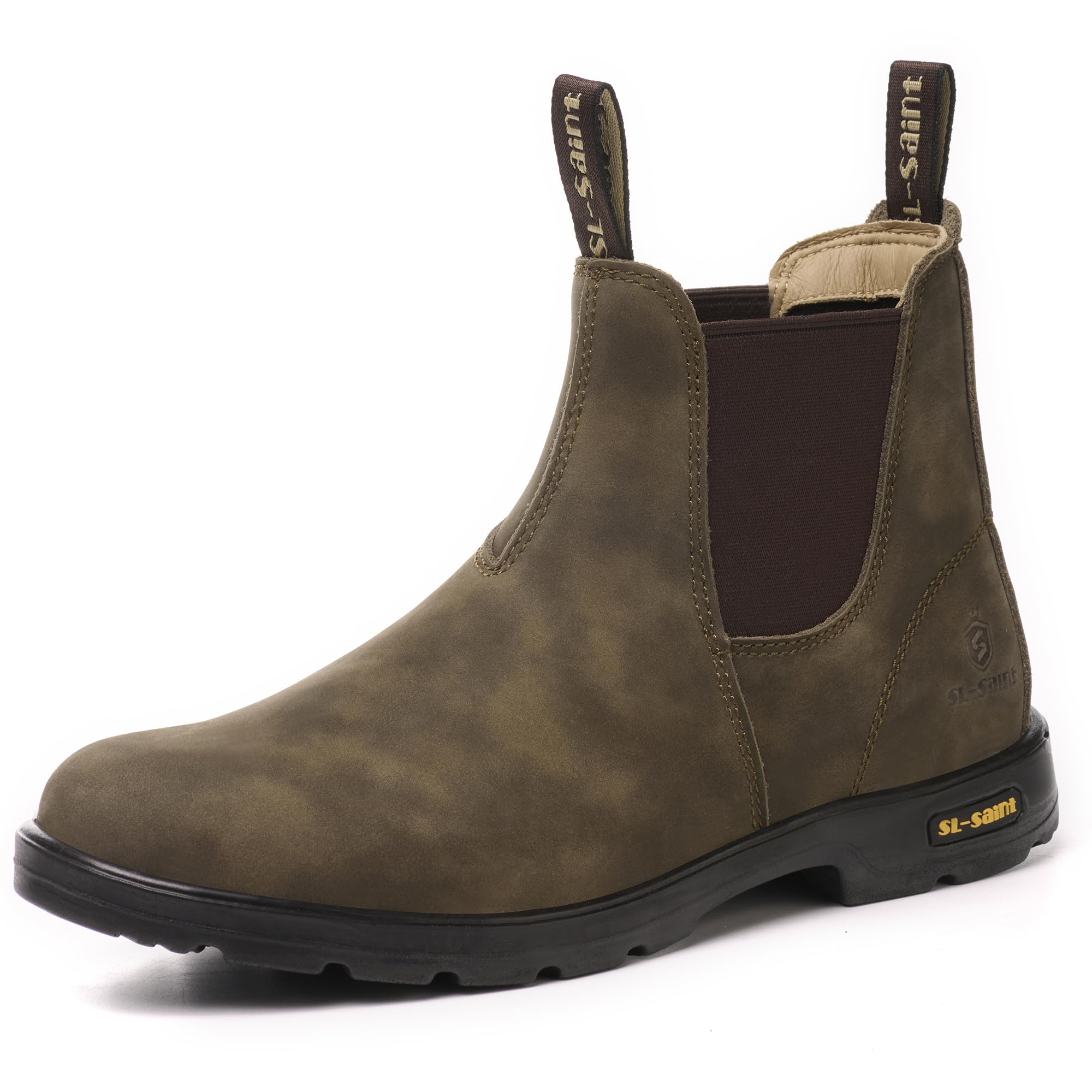 Herren Classic Chelsea Boots Knöchelmodische Slipper Aus Vollnarbenleder Lässig und Leicht