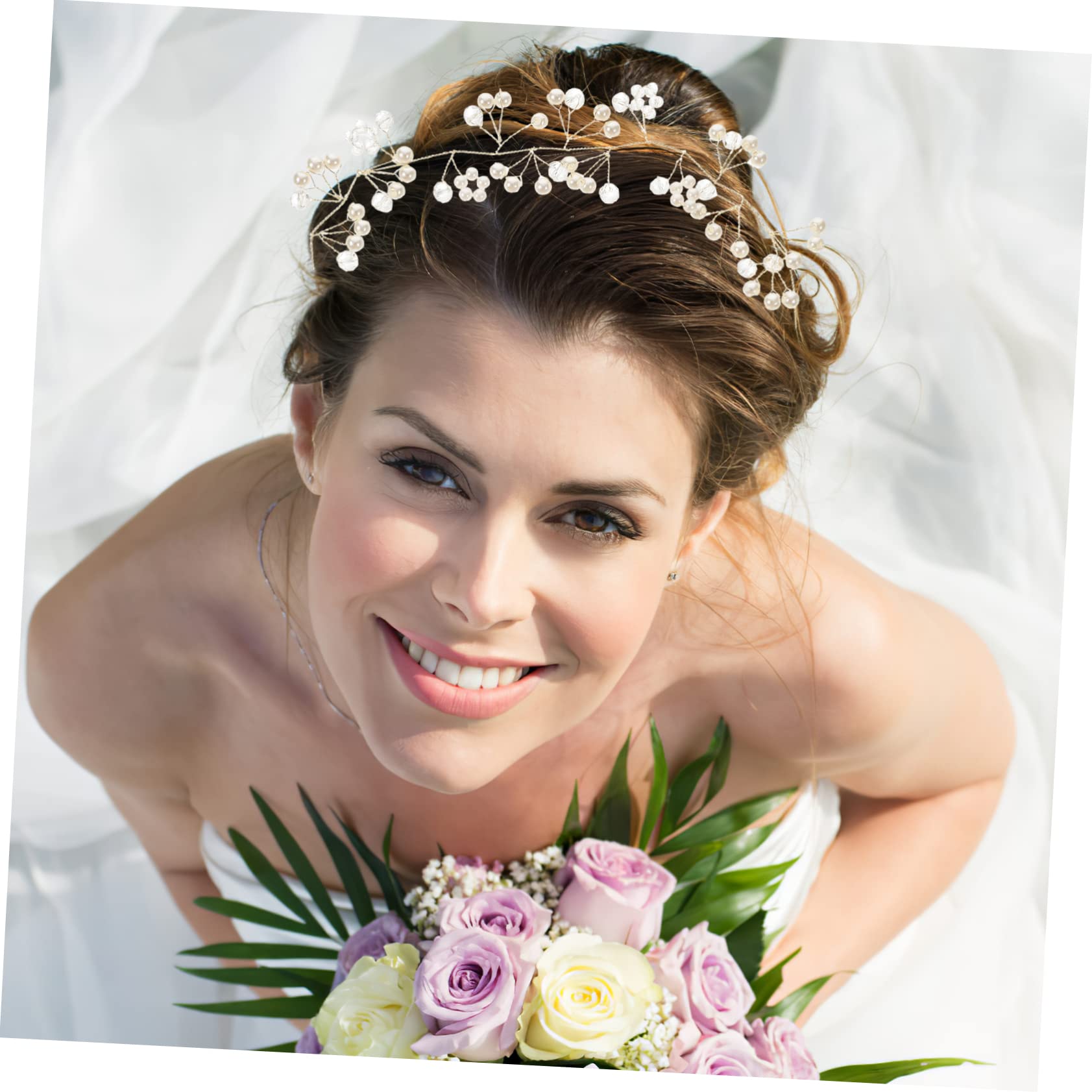 FRCOLOR 5 Piezas Diadema Con Cristales Diadema Para Niñas Lazos Para El Cabello Niña Diademas Para Niñas Tocado Novia Damas Diademas Accesorios Perder Con Cuentas