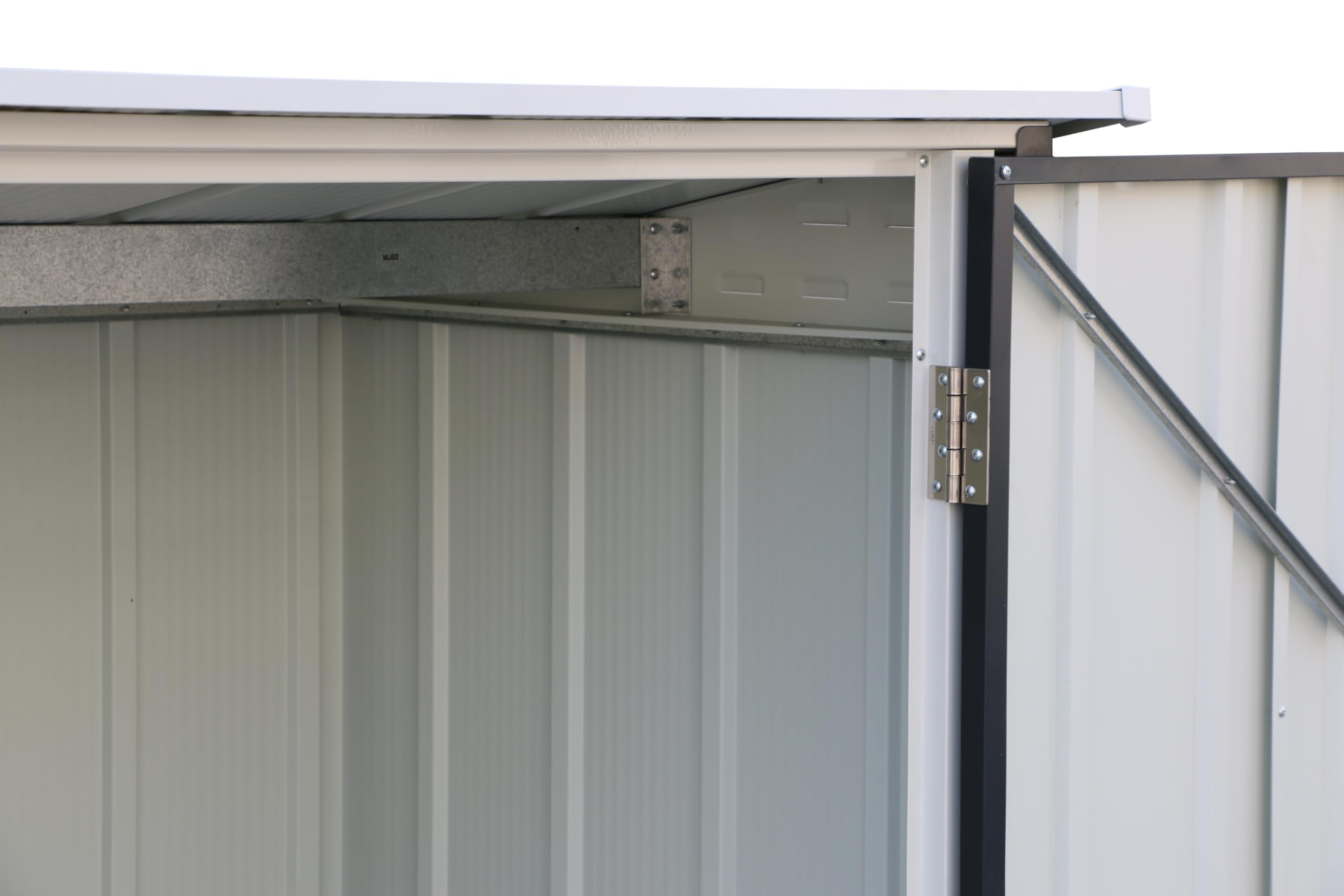 Duramax Fahrradschuppen für 2, Fahrradgarage mit komplett breiten, abschließbaren Doppeltüren, Lagerschuppen aus Metall, Gartenschuppen Fahrräder, Fahrradaufbewahrung, fahrradbox, Anthrazit