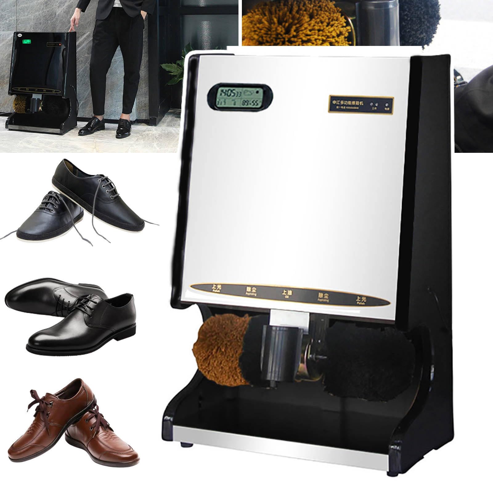 Lucidascarpe elettrica Commerciale, lucidatrice a induzione Completamente Automatica, con Design della Scatola dell'olio, Motore Interamente in Rame, Adatto per Hall di Hotel (C)
