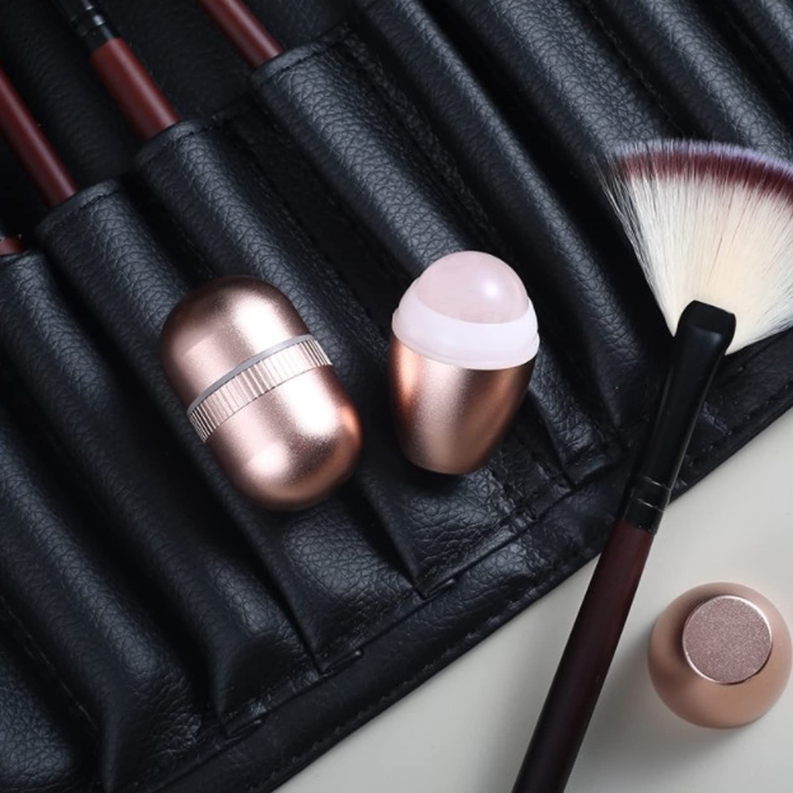 Jade Roller Face Jade Massager Masażer do Twarzy, Produkty do Pielęgnacji Skóry Twarzy Masażer do Twarzy Beauty Ice Roller Narzędzia do Pielęgnacji Skóry, Gua Sha Rose Quartz Stone Face Roller Masaż M