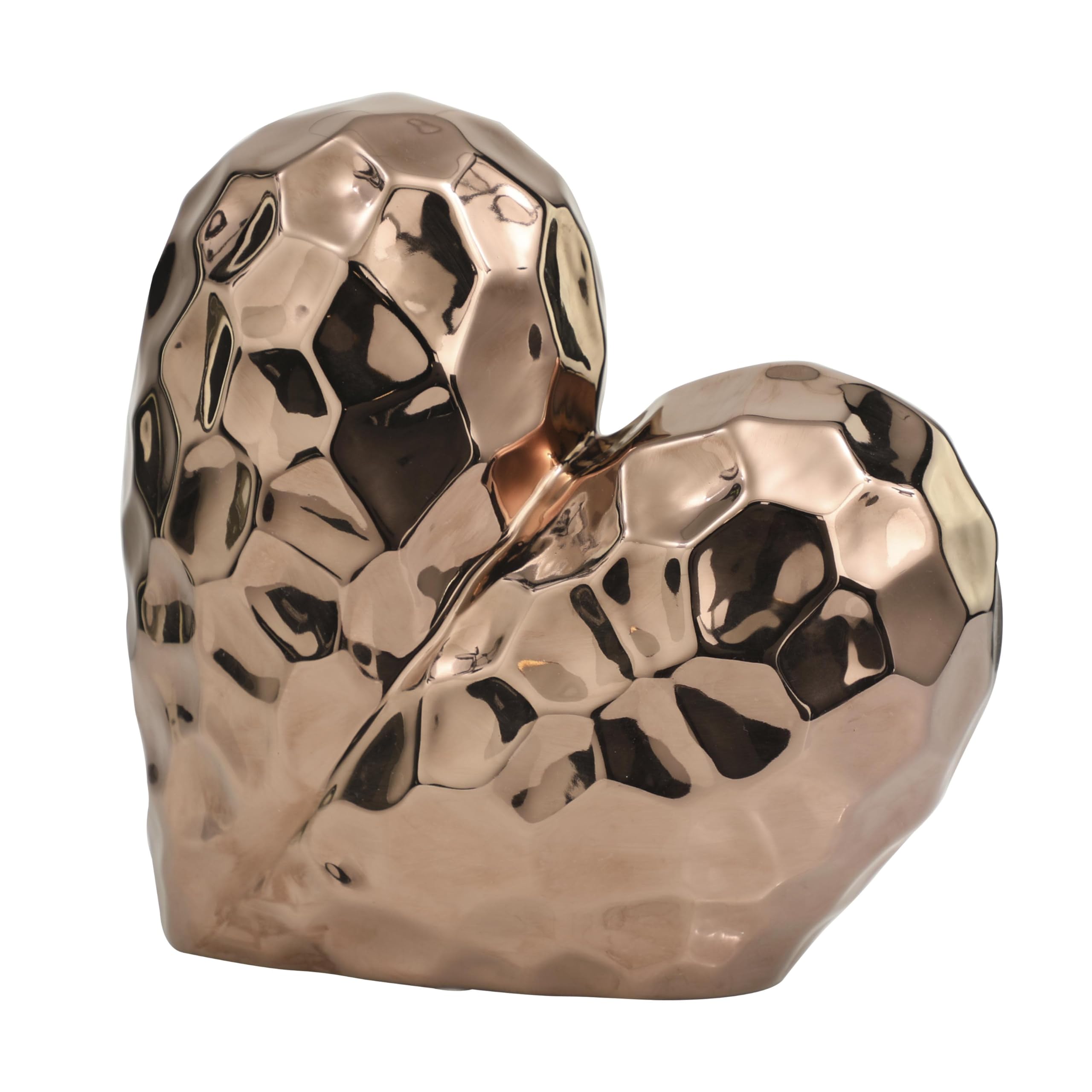 Deco 79 Sculpture, Ceramic, Rose Gold, 11" x 6" x 11"