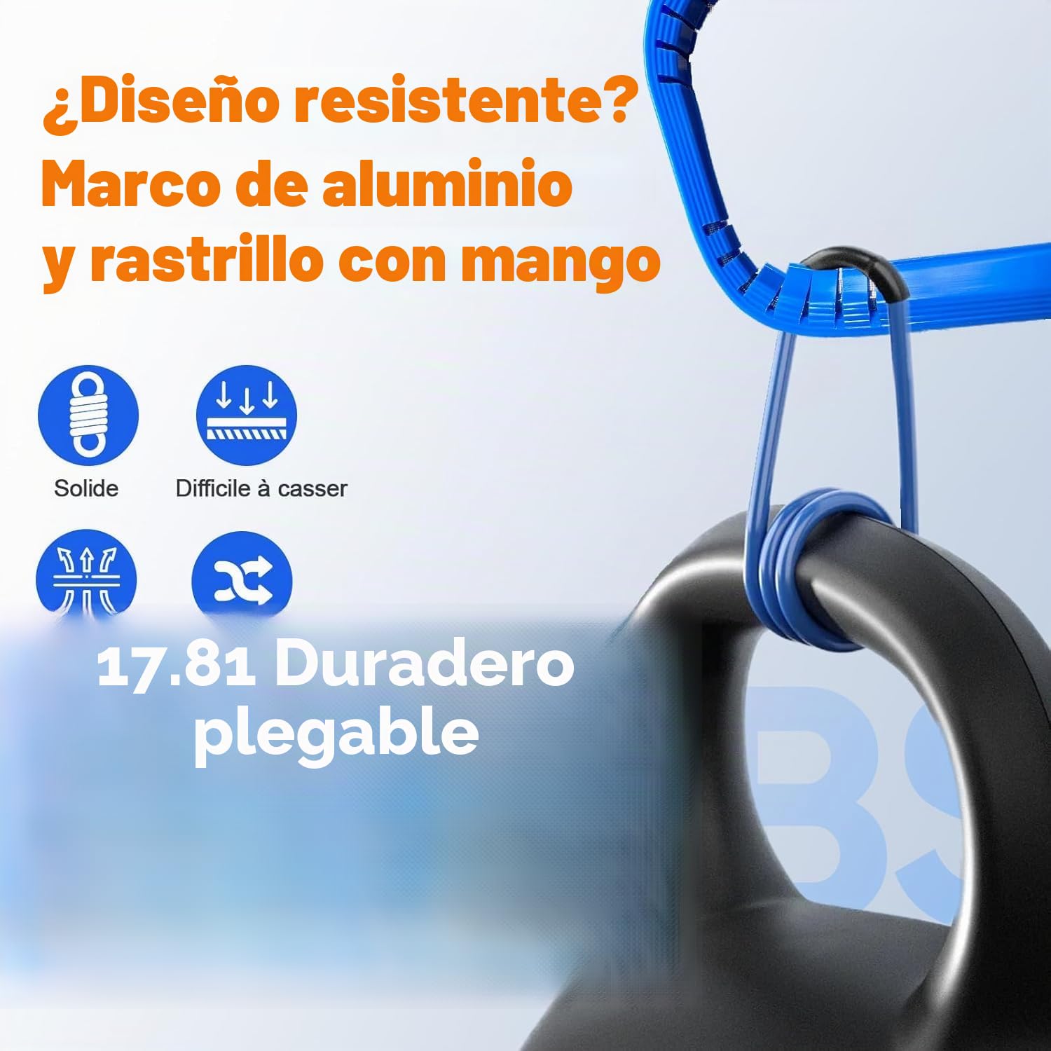 17.5" (44 cm) Recoge Hojas para Piscina – Red de Limpieza con Malla Fina y Marco Aluminio, Ideal para Algas y Estanque, Compatible con Todas Las Barras Telescópicas (Mango No Incluido)