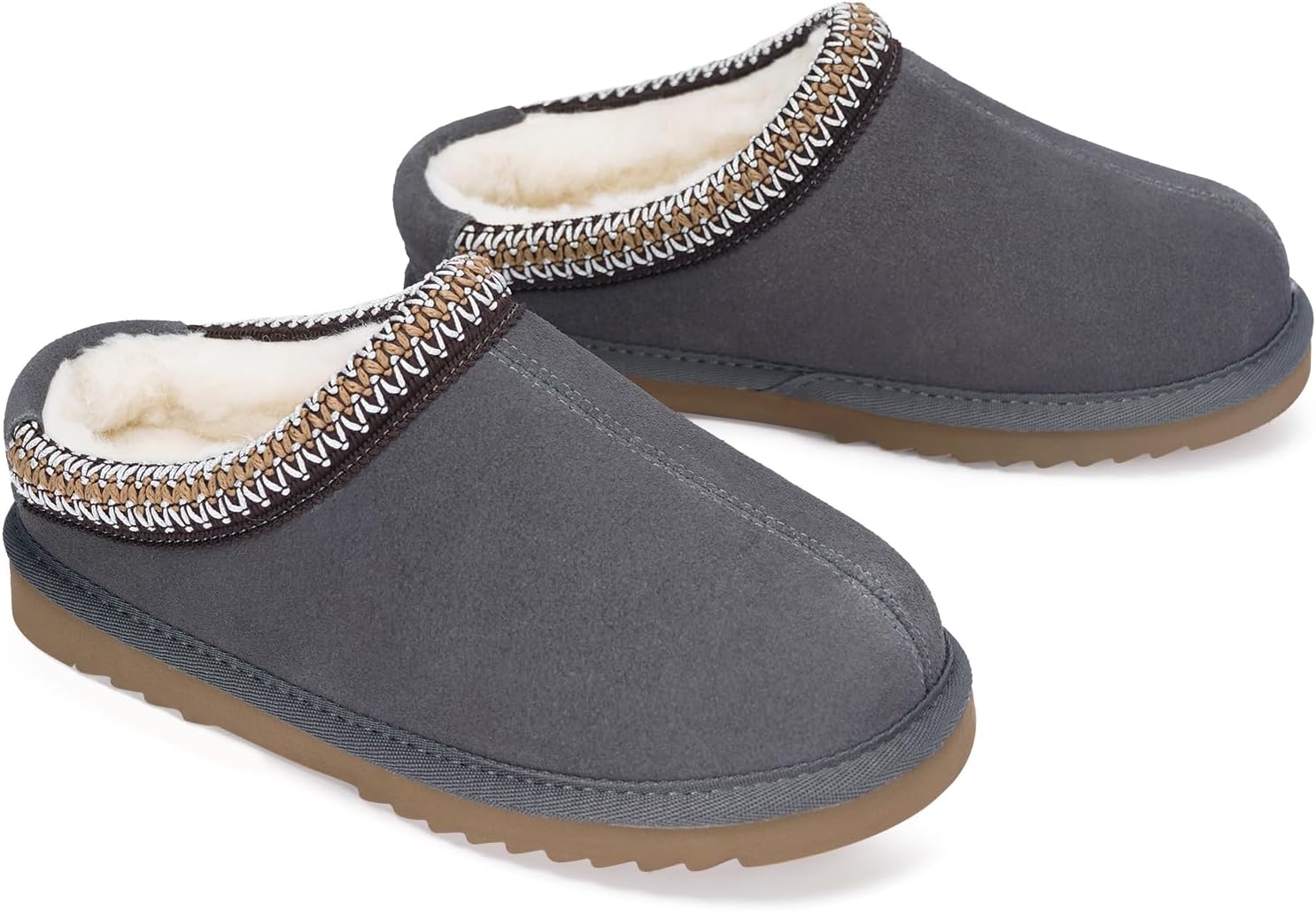 Kids Slippers Boys Girls Clogs Slipper Faux Fur Soft Slip On Suede Warm Winter House Shoes Cozy Anti-Slip Indoor Outdoor Mules - Image 6