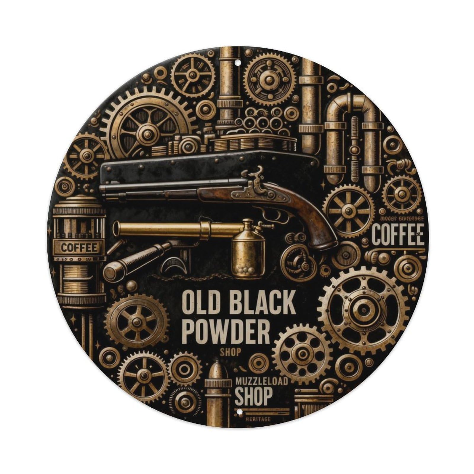 MUZZLELOAD HERITAGE Metal Tin Sign Plaque