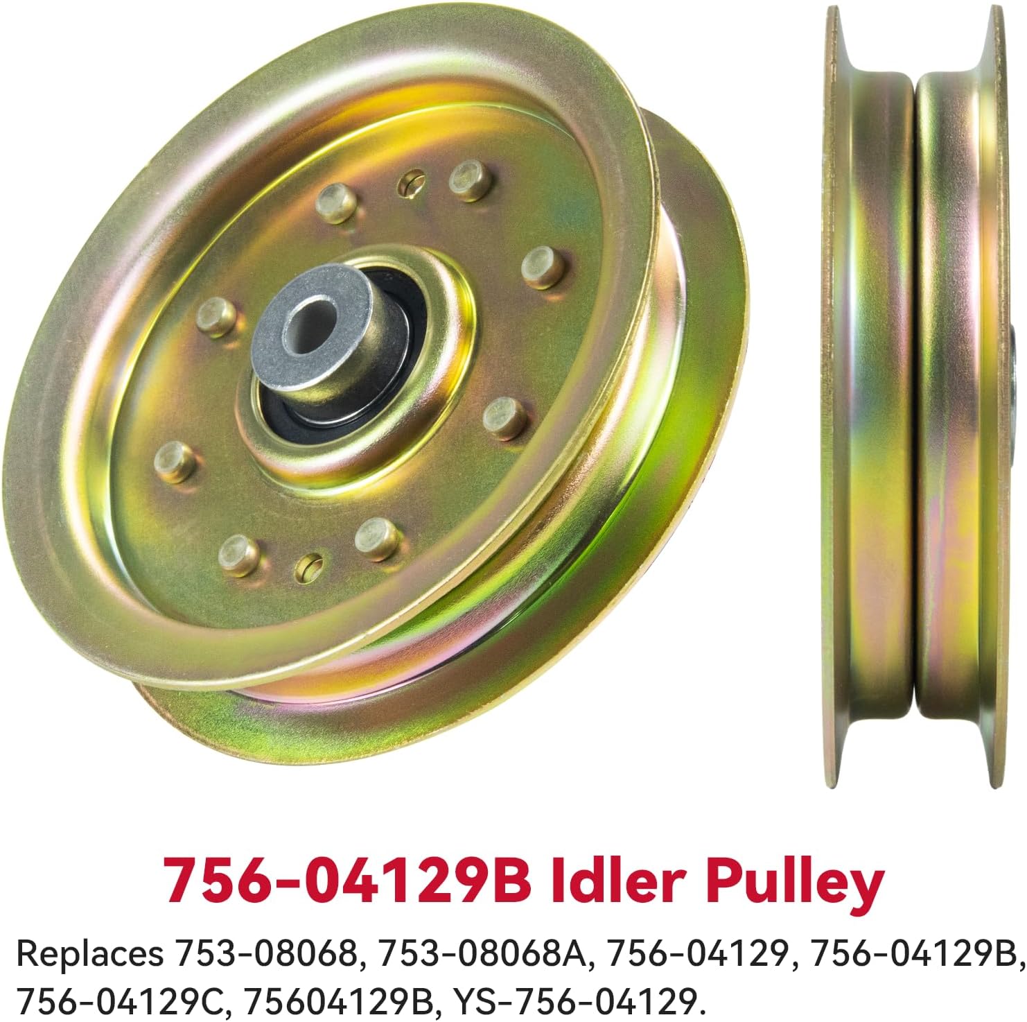 GELASKA 3 Pack 753-08171 Idler Pulley Kit Replaces Cub Cadet 756-04129, 756-04129b Idler Pulley 4.25, 753 08171, 753-08068, 956-04129 for Cub Cadet RZT50, RZT54, lt1040, lt1050, ltx1050 Tractors