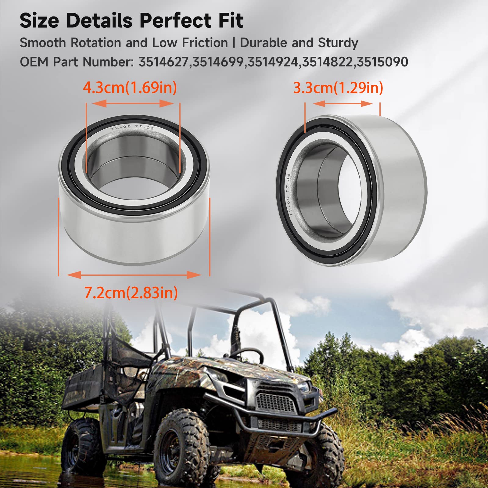 Amazon.com: JCKLW 3514699 3514924 Front and Rear Wheel Hub