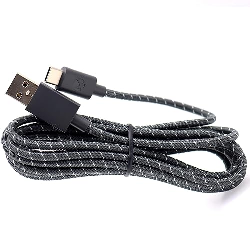 Miniatura 4 de Deal4GO Cable de carga USB-C trenzado duradero de 9 pies, cable USB tipo C para Xbox One Elite Series 2, controlador Switch Pro PS5 (sin embalaje)